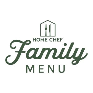 dark green logo of family menu on a white background