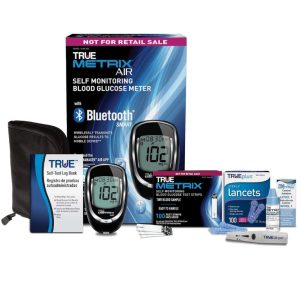 glucose monitor true metrix air meter starter kit showed on a white background