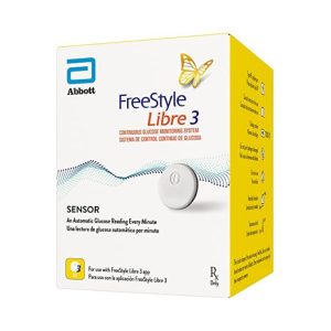 glucose monitors abbot freestyle libre 3 sensor kit on a white background