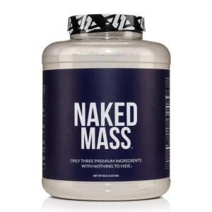 mass gainer naked nutrition naked mass on the white background