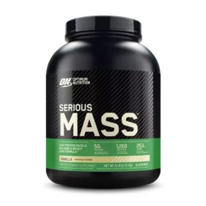 mass gainer optimum nutrition serious mass on the white background