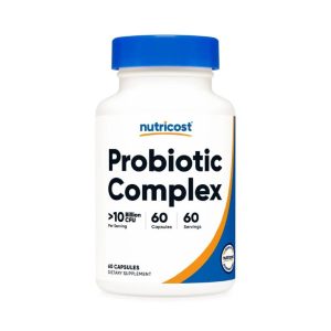 the nutricost best probiotic for women botle against a white background