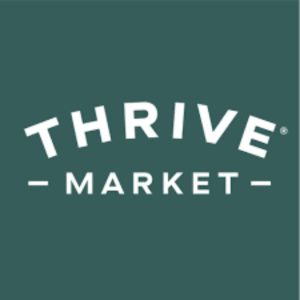 the words "Thrive Market" over a green background.