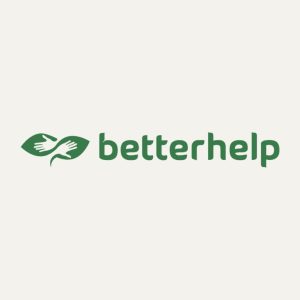 green betterhelp logo on a tan background