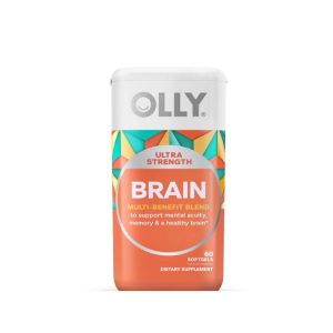 A bottle of Olly Strength Brain Softgels.