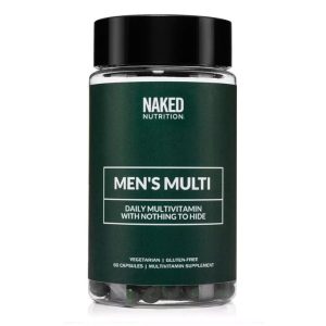 a bottle of iodine supplement naked nutrition multivitamin for men