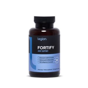 A bottle of Legion Athletics Fortify.