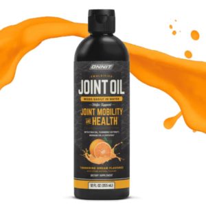 A bottle of Onnit Joint Oil.