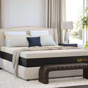 Nolah Signature mattress in a well-lit bedroom, best for pressure relief