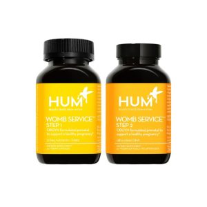 HUM Nutrition Womb Service prenatal and postnatal vitamins - Two-step formula for pregnancy and postpartum care.