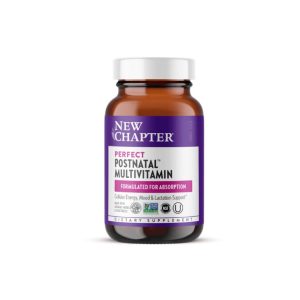 New Chapter Perfect Postnatal Multivitamin - Formulated for absorption with lactation and mood support.