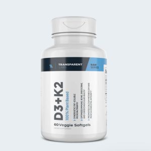 Transparent Labs D3+K2 Supplement - 60 Veggie Softgels for Heart Health