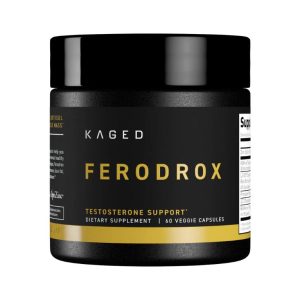 a container of kaged ferodrox on a white background