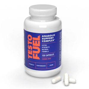 testofuel testosterone supplement on the white background