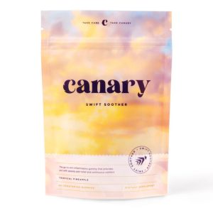 a bag of canary supplement on the white background