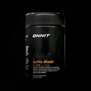 Alpha Brain Black Label Super-Charged Formula - Enhances mental processing speed and focus