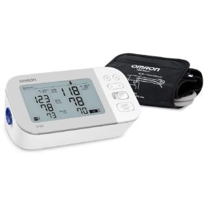 blood pressure monitors omron upper arm gold on a white background