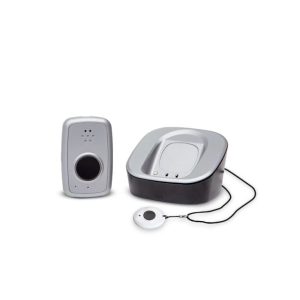 MobileHelp Solo GPS-enabled mobile medical alert system with charging station and wearable help button