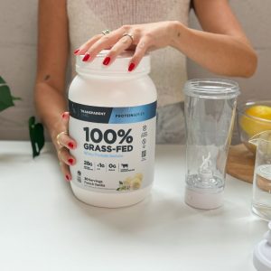 Tester evaluating Transparent Labs Whey Protein Isolate.