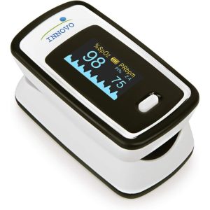 Innovo Pulse Oximeter showing SpO2 and PR readings