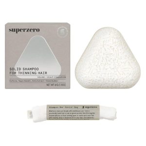 Superzero Solid Shampoo for thinning hair and scalp stimulation