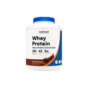 Nutricost Whey Protein Concentrate 5lb - 25g protein per serving, 63 servings, milk chocolate flavor