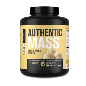 Jacked Factory Authentic Mass, Clean Mass Gainer, Vanilla flavor, 15 servings