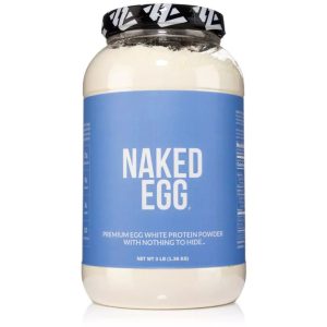 Naked Egg premium egg white protein powder 3lb container