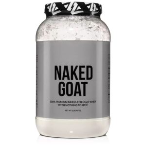 Naked Goat 100% premium grass-fed goat whey protein powder 2lb container