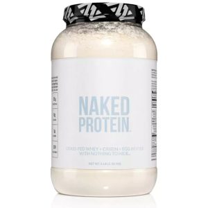 Naked Protein grass-fed whey, casein, egg white protein powder 3lb container