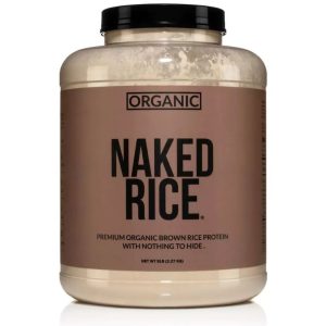 Naked Rice premium organic brown rice protein powder 5lb container