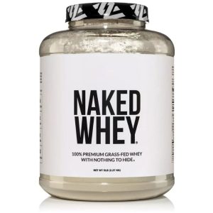 Naked Whey 100% premium grass-fed whey protein powder 5lb container