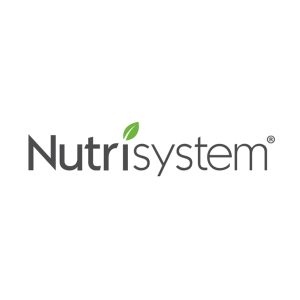 Nutrisystem logo with green leaf above the "i" in a simple design