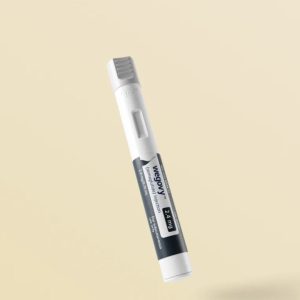 Wegovy weight loss injection pen for Semaglutide, 2.4 mg dosage, on a light background