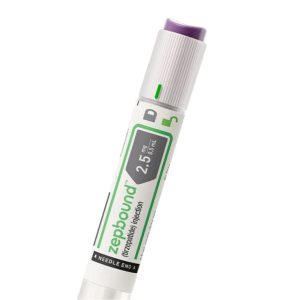 Zepbound weight loss injection pen for Tirzepatide, 2.5 mg dosage, designed for treating obesity