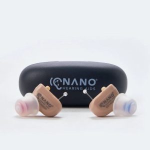 Nano Pro CIC (Completely-in-Canal) hearing aids with charging case