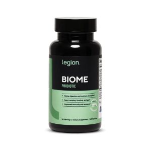 Legion Biome probiotic bottle for better digestion and immunity