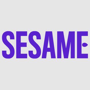 sesame therapy logo showcasing mental health and telemedicine services branding