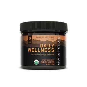 Charlotte's Web Daily Wellness CBD Gummies Raspberry Lime Flavor 15mg Full-Spectrum